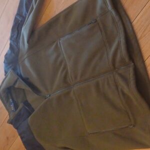 Polo Ralph Lauren DENALI style POLY nylon FLEECE Jacket Black & Gray EUC XL